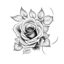 roses,vines,brick wall tattoo design idea