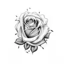 roses,vines,brick wall tattoo design idea