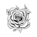roses, vines, brick wall tattoo design idea