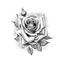 roses on vine covering a brick wall tattoo design idea