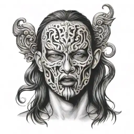  MASK FINGUER IN MOUTH   SILENCE  tattoo design idea