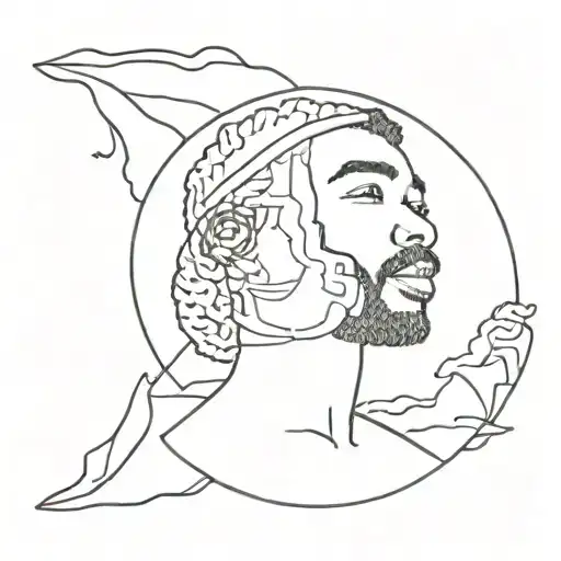 Incorporate lyrics from Childish Gambino and Anderson .Paak songs into a minimalist tattoo design tattoo design idea