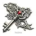 gothic key tattoo small with Garnet  tattoo design idea