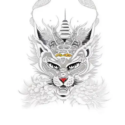 Skis, single line, signature tattoo design idea