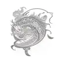 Skis, single line, signature tattoo design idea