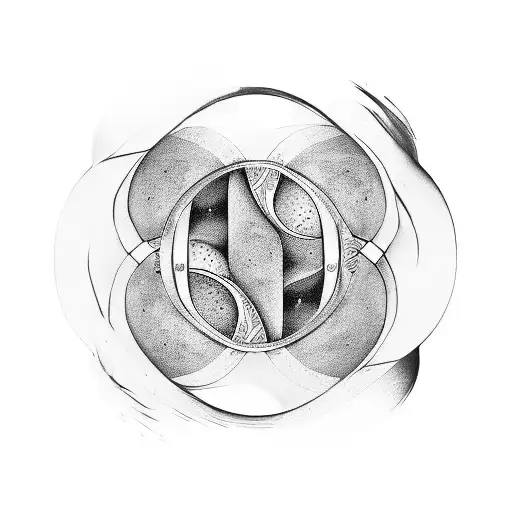 yinyang symbol split into the yin piece and the yang piece with each on each side of a weight scale showing balance tattoo design idea