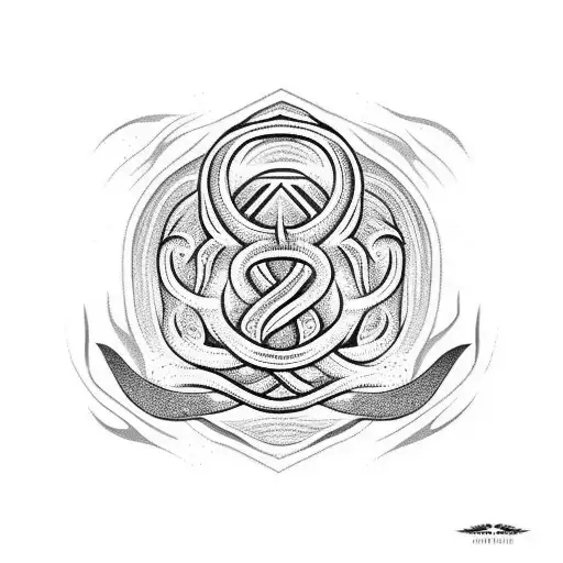 nordic jormungandr ouroboros tattoo design idea