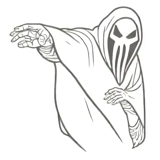 ghostface scream character tattoo design idea