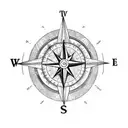 Sleeve with a compass on top, then a tree of life, then the globe, and then an iceberg tattoo design idea