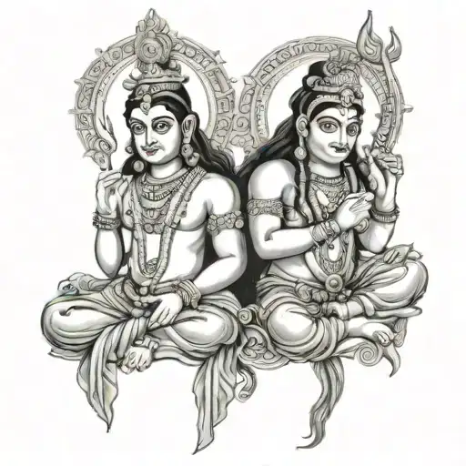 lord shiva murugan and vinayagar tattoo design idea