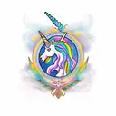 UNICORN Phoenix tattoo design idea