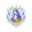 UNICORN Phoenix tattoo design idea