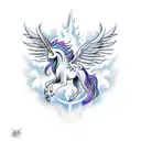 UNICORN Phoenix tattoo design idea