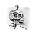 skeleton golf tattoo design idea