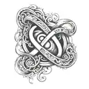 infinity symbol incorporating elements tattoo design idea
