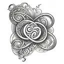 infinity symbol incorporating elements tattoo design idea