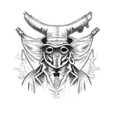 steampunk plague doctor  tattoo design idea