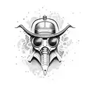 steampunk plague doctor  tattoo design idea