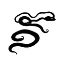 Snake with red lotus in center tattoo design idea