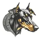 doberman dog tattoo design idea