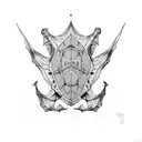  stingray skeleton tattoo design idea