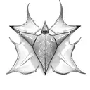  stingray skeleton tattoo design idea