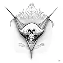 stingray skeleton  tattoo design idea