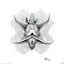 stingray skeleton  tattoo design idea
