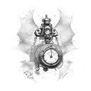Computerized Steampunk tattoo design idea