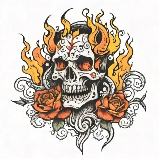 lighting the flames of my own personal hell tattoo design idea