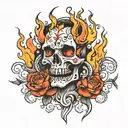lighting the flames of my own personal hell tattoo design idea