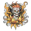 lighting the flames of my own personal hell tattoo design idea
