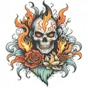 lighting the flames of my own personal hell tattoo design idea