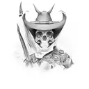 western leather tattoo design idea