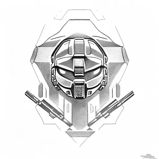halo with the word daddy tattoo design idea