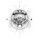 halo with daddy tattoo design idea