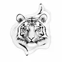 tiger with snake tattoo design idea