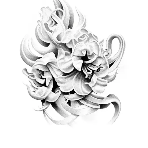 ramo de orquideas tattoo design idea