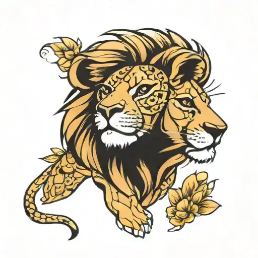 Simba tattoo design idea