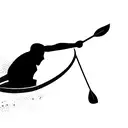 canoe sprint medal  tattoo design idea