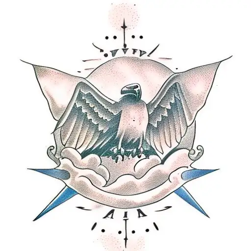 vulture playing guitar tattoo design idea