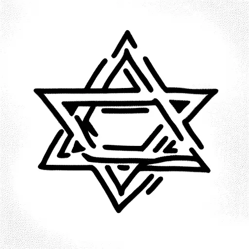 Star of David  tattoo design idea