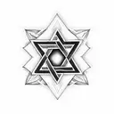 Star of David  tattoo design idea
