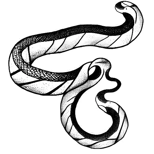 Long Snake tattoo design idea