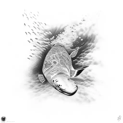 A minimalist tattoo capturing the beauty of a scuba diver exploring a vibrant underwater world. tattoo design idea