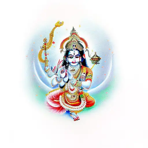 krishna god hindu  tattoo design idea