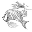 fish skeleton tattoo design idea