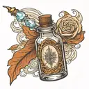 a mistborn vial of atium tattoo design idea