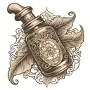 a mistborn vial of atium tattoo design idea