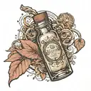 a mistborn vial of atium tattoo design idea